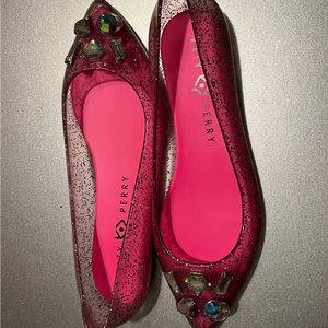 Katy Perry | The Princess Pink Jeweled Jelly Ballet Flats - Size 9